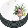 1/6/10pcs Round Mirror Candle Plate Set, 8 Inch Round Mirror Trays, Circle Glass Mirror Tiles For Table Centerpieces, Wedding Party Decorations, Wall Decor, Crafts, Back To School Valentine Day