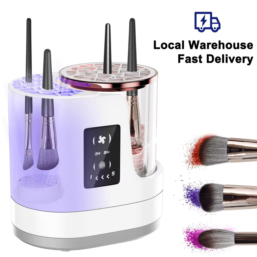 3 IN 1 Electric Makeup Brush Cleaner, Automatic Makeup Brush Cleaner With Makeup Brush Dryer, Portable USB Deep Cleaning For All Size Beauty Makeup Brush Set, Blush Brush, Sponges