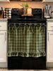 1pc Handmade Oven Door Curtain, Oven Door Curtain, Oven Door Curtain, Rustic Kitchen Decor, Heat Resistant, Easy Installation, Conceals Clutter, Suitable For Oven, Washing Machine And Dishwasher